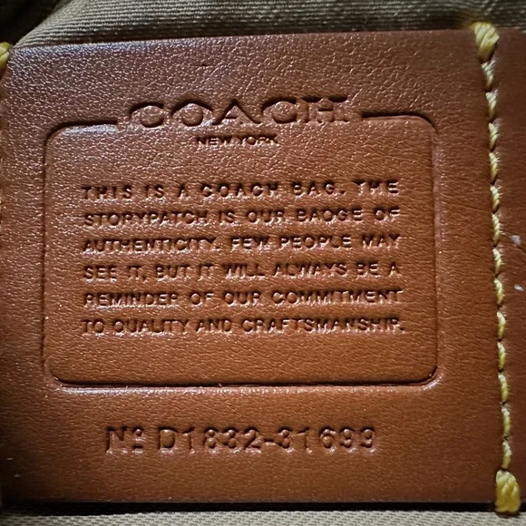 Vintage Y2K Coach Brown and Cream Floral Shoulder Bag, have other new handle - Picture 7 of 17